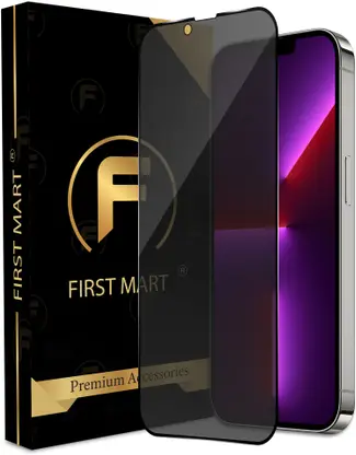 FIRST MART Edge To Edge Tempered Glass for Apple iPhone 13 Pro, Apple iPhone 13, Apple iPhone 14, Privacy Anti Spy Glass with Matte Finish  (Pack of 1)