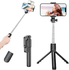 Yoozon Selfie Stick Bluetooth, Extendable Selfie Stick with Wireless Remote and Tripod Stand X/iPhone 8/8 Plus/7 Plus/Galaxy (Selfie 70 CM)