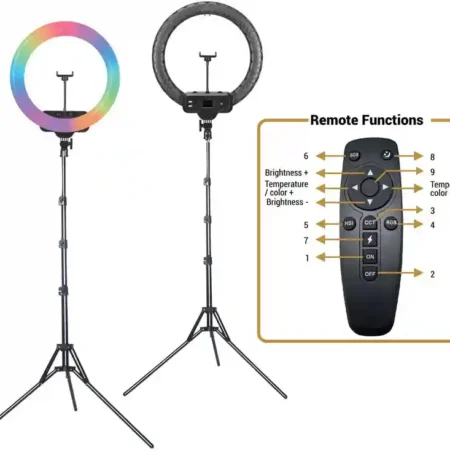 DIGITEK Professional 19 inch RGB Light for YouTube,Photo & VideoShoot(DPRL-19 RGB) Ring Flash  (White, Black)