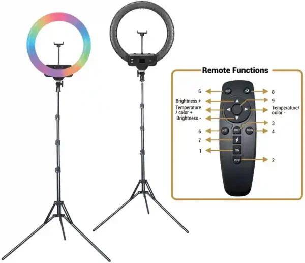 DIGITEK Professional 19 inch RGB Light for YouTube,Photo & VideoShoot(DPRL-19 RGB) Ring Flash  (White, Black)