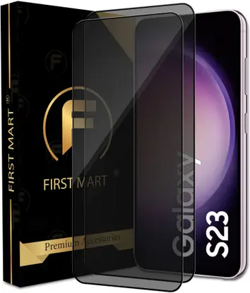 FIRST MART Edge To Edge Tempered Glass for Samsung Galaxy S23 5G, Samsung Galaxy S22 5G, Samsung S23 5G, Samsung S23, Privacy Anti Spy Glass, ( Fingerprint Working )  (Pack of 2)